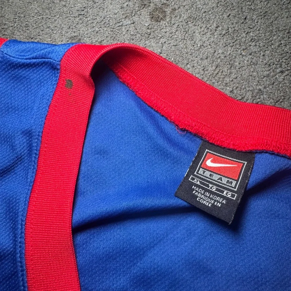 Nike Elite Kansas Jayhawks Basketball Jersey Mens XL Blue Red Number 5 NCAA